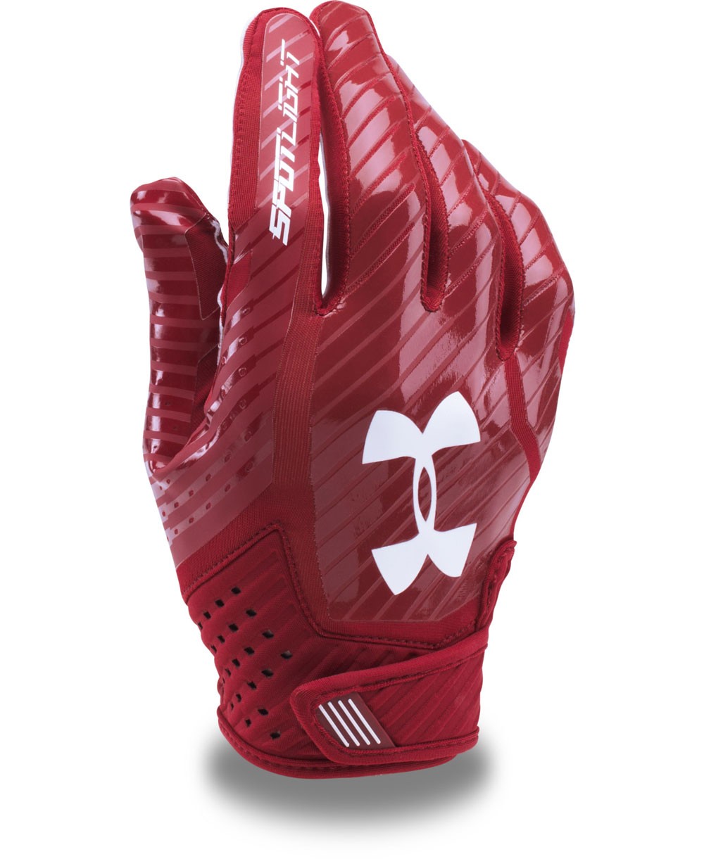 Under Armour Spotlight Men's American Football Gloves Cardinal