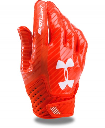 orange under armour football gloves