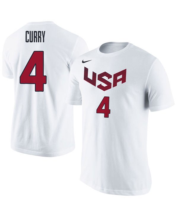 Herren T-Shirt USA Basketball Name and Number Stephen Curry
