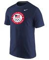 Team USA Olympic Logo Flag & Rings T-Shirt Homme