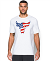 Herren Kurzarm T-Shirt Freedom Rock The Troops White