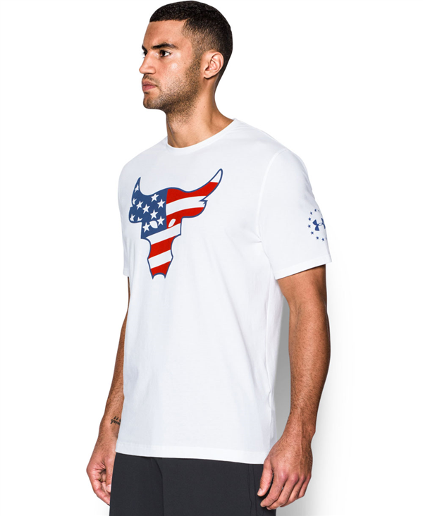 Freedom Rock The Troops Camiseta Manga Corta para Hombre White