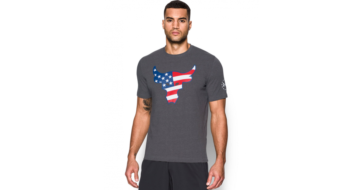 Under Armour Men's Short Sleeve T-Shirt Freedom Rock The Troops White
