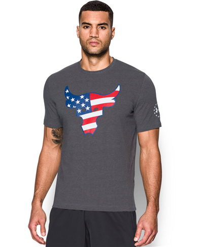 Freedom Rock The Troops Camiseta Manga Corta para Hombre Carbon Heather