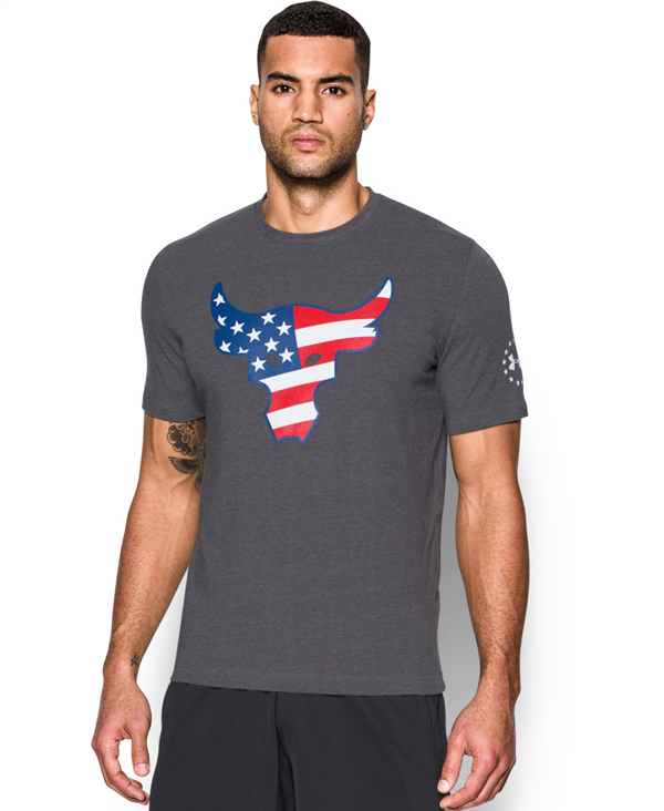 Freedom Rock The Troops T Shirt Manica Corta Uomo Carbon Heather