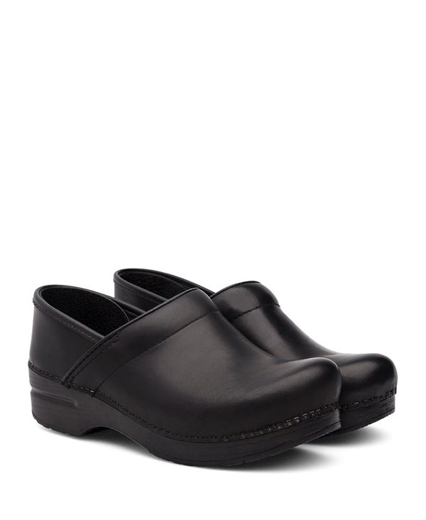 Damen Professional Leather Leder Clogs Black Cabrio