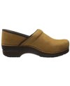 Damen Professional Leather Leder Clogs Wheat Nubuck