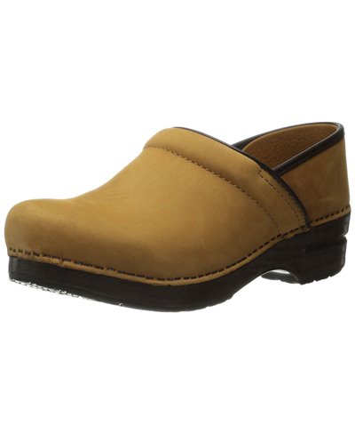 Professional Leather Sabots Femme Wheat Nubuck