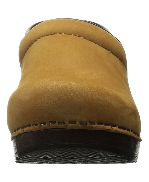 Damen Professional Leather Leder Clogs Wheat Nubuck