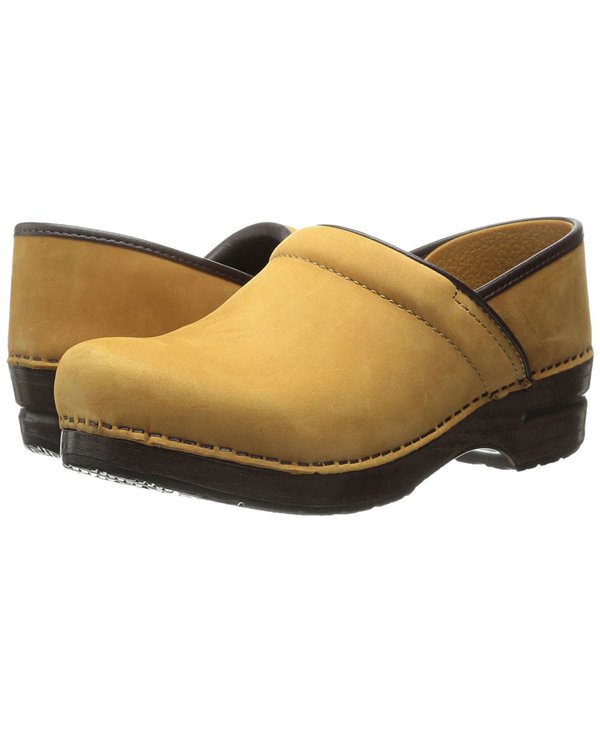 Damen Professional Leather Leder Clogs Wheat Nubuck