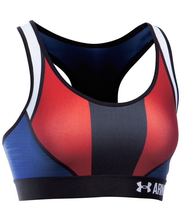 Damen Sport-BH Armour Mid - USA American Blue