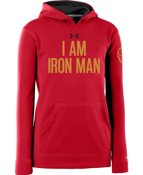 Armour Fleece Storm Felpa con Cappuccio Ragazzo Iron Man