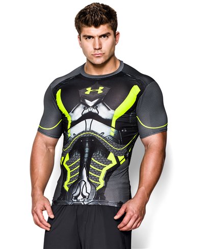 Alter Ego Men's Short Sleeve Compression Shirt Future Warrior Black 003