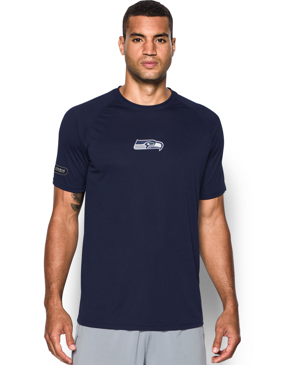 Herren Kurzarm T-Shirt NFL Combine Authentic Tech Logo Seattle Seahawks