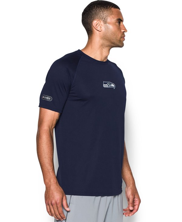 Men's Short Sleeve T-Shirt NFL Combine Authentic Tech Logo Seattle Seahawks