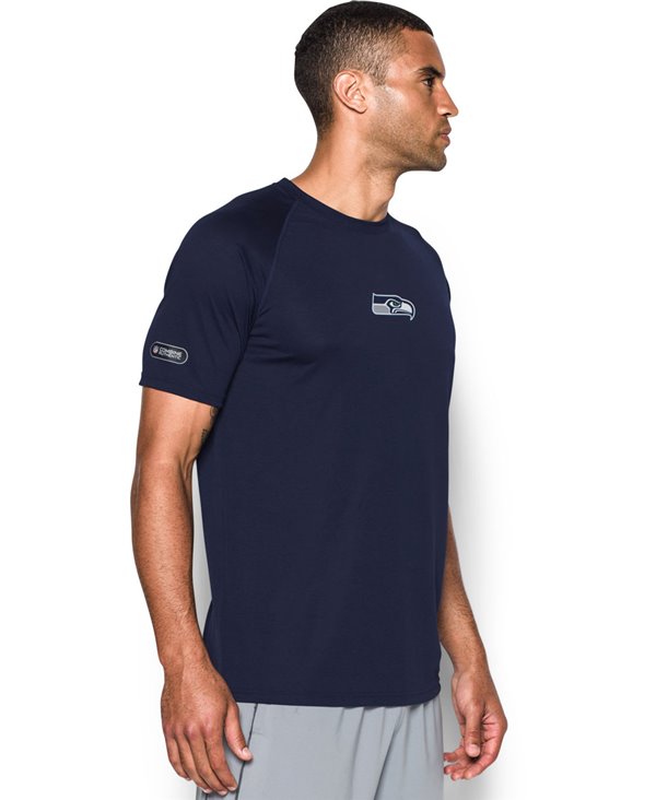 NFL Combine Authentic Tech Logo T-Shirt Manica Corta Uomo Seattle Seahawks
