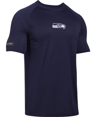 NFL Combine Authentic Tech Logo T-Shirt Manica Corta Uomo Seattle Seahawks