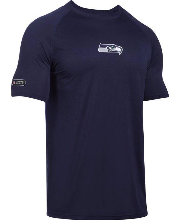 Herren Kurzarm T-Shirt NFL Combine Authentic Tech Logo Seattle Seahawks