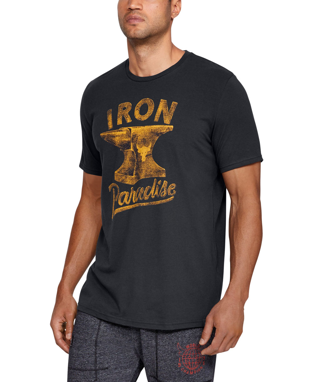 Under Armour Men's Short Sleeve T-Shirt Project Rock Iron Paradise ...