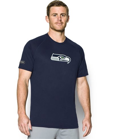 Men's Short Sleeve T-Shirt NFL Combine Authentic UA Tech Seattle Seahawks