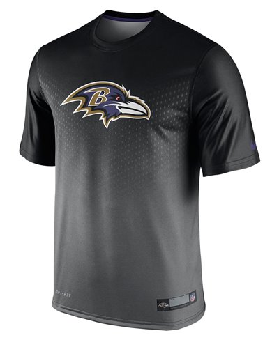 Herren Kurzarm T-Shirt Legend Sideline NFL Baltimore Ravens