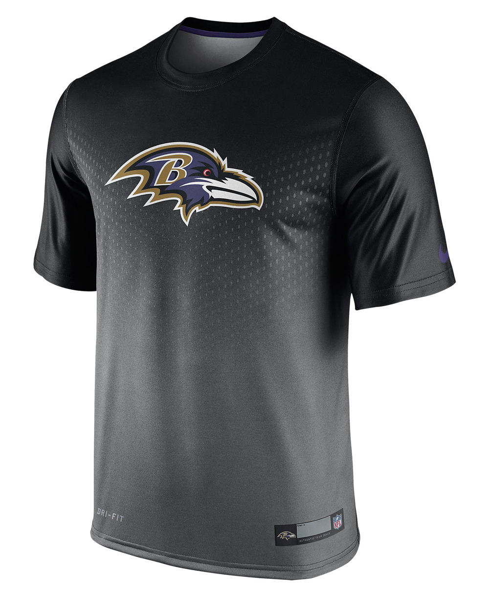 Herren Kurzarm T-Shirt Legend Sideline NFL Baltimore Ravens