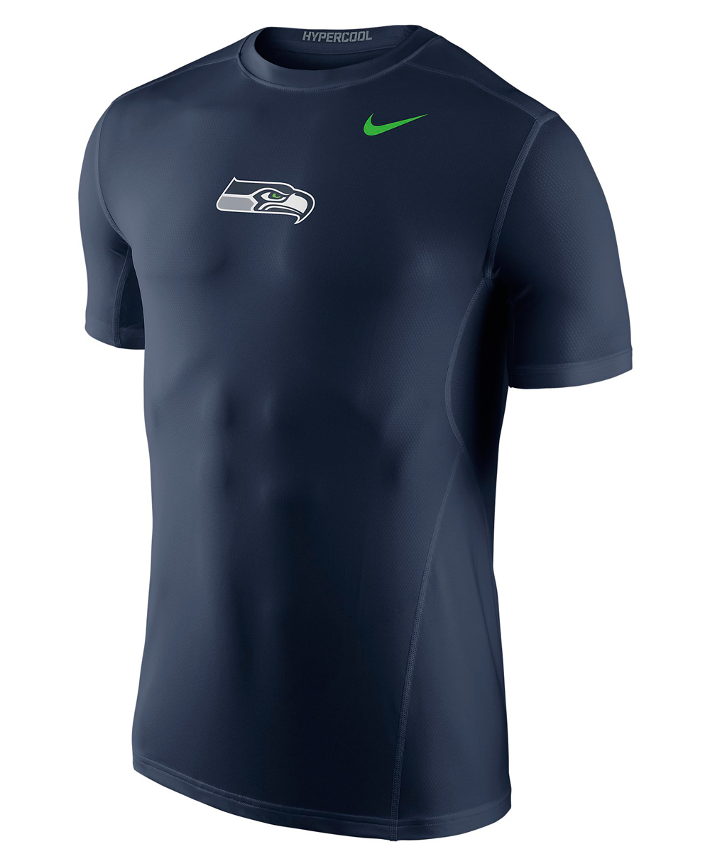 Hypercool Fitted Maglia Compressione Uomo Manica Lunga NFL Seahawks