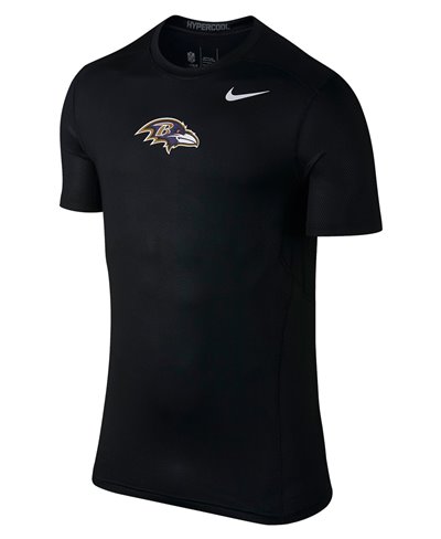 Pro Hypercool Fitted Men's Long Sleeve Compression Shirt NFL Ravens