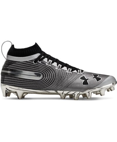 metallic silver football cleats