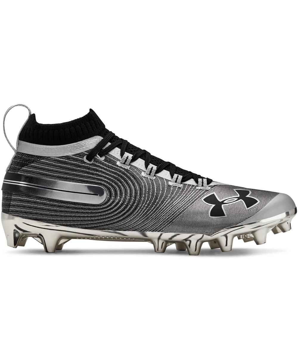 silver under armour football cleats