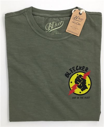 Men's Short Sleeve T-Shirt Lightning Military Green