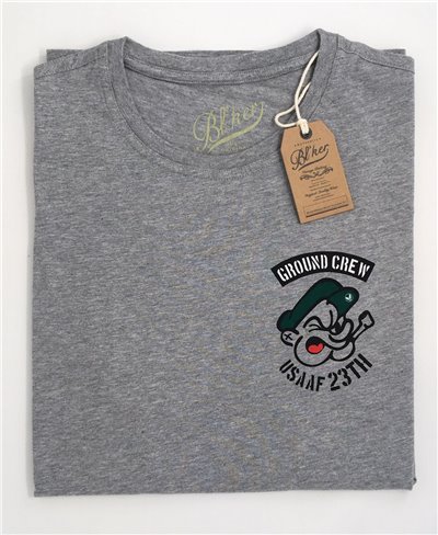 Ground Crew T-Shirt Manica Corta Uomo Grey Melange