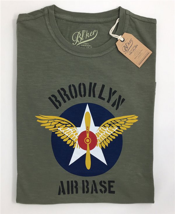 BRKL Air Base T-Shirt Manica Corta Uomo Military Green