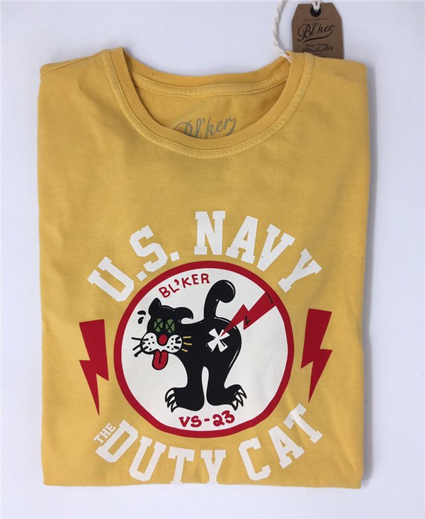 Duty Cat T-Shirt à Manches Courtes Homme Yellow