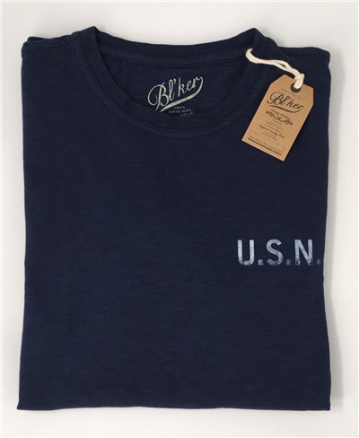 Herren Kurzarm T-Shirt USN Navy