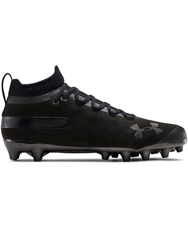 all black under armour spotlight cleats