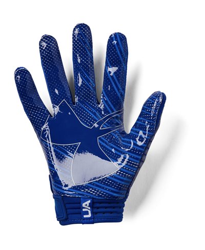 Blue under armour football gloves online