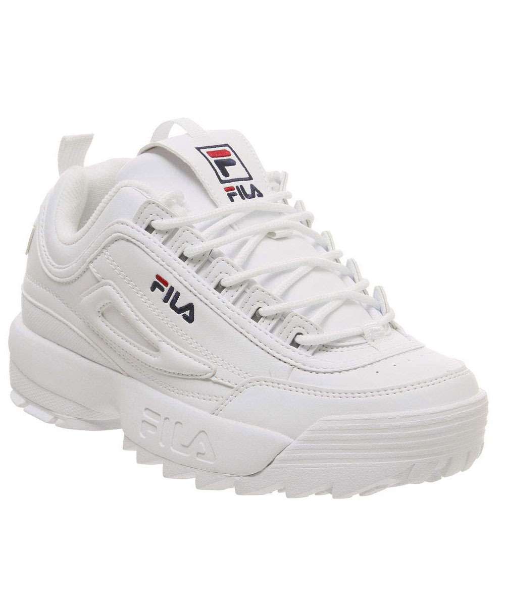 Women's Disruptor II Letter Sneakers Shoes White