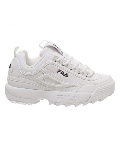 Women's Disruptor II Letter Sneakers Shoes White