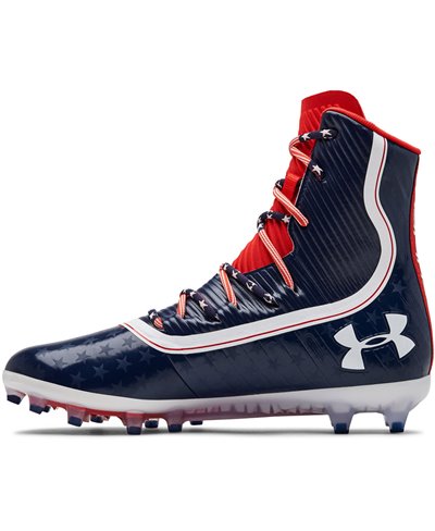 maroon and white football cleats