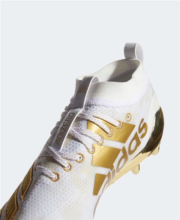 Adidas Men's Adizero 8.0 American Football Cleats Cloud White/Gold 