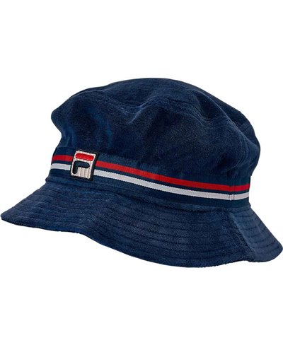 Herren Cap Velour Bucket Navy