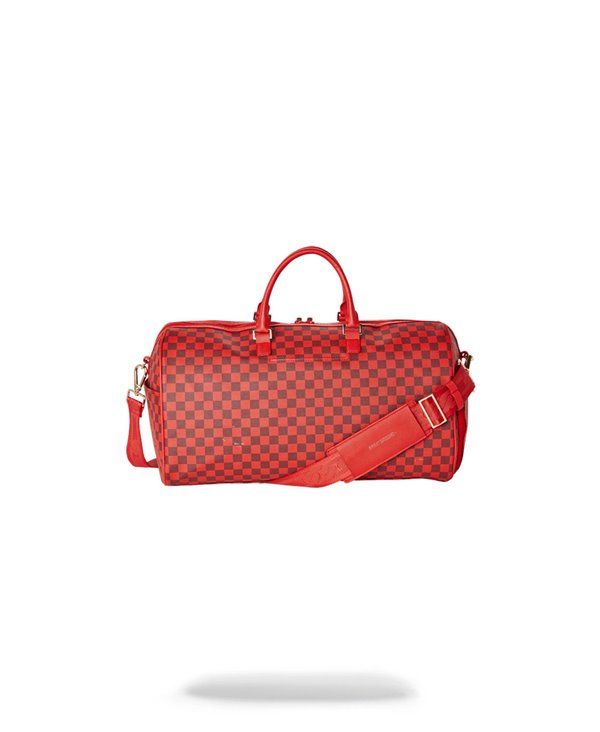 Sprayground Sharks in Paris Duffle Bag Red Checkered Edition