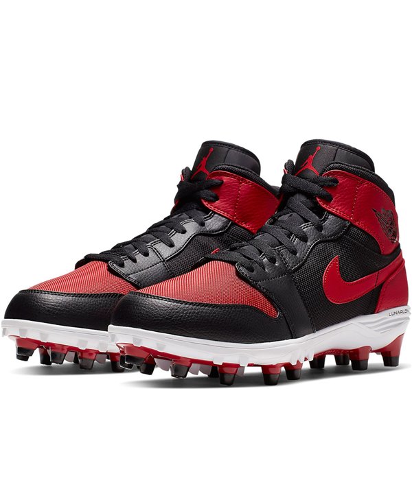Nike Jordan 1 TD Mid Zapatos de Fútbol Americano para Hombre Black/