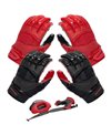 Rev Pro 3.0 Solid Flip Combo Pack Men's Football Gloves Red/Black pack of 2
