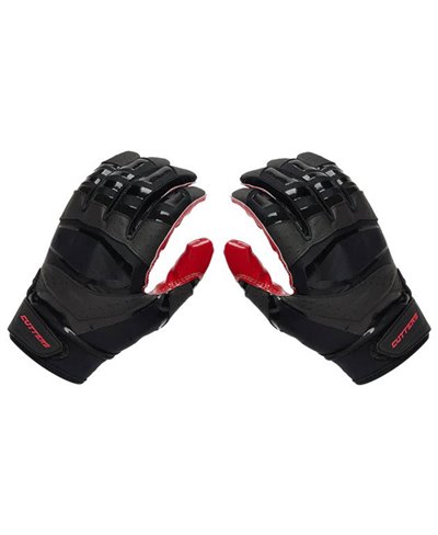 Rev Pro 3.0 Solid Flip Combo Pack Men's Football Gloves Red/Black pack of 2