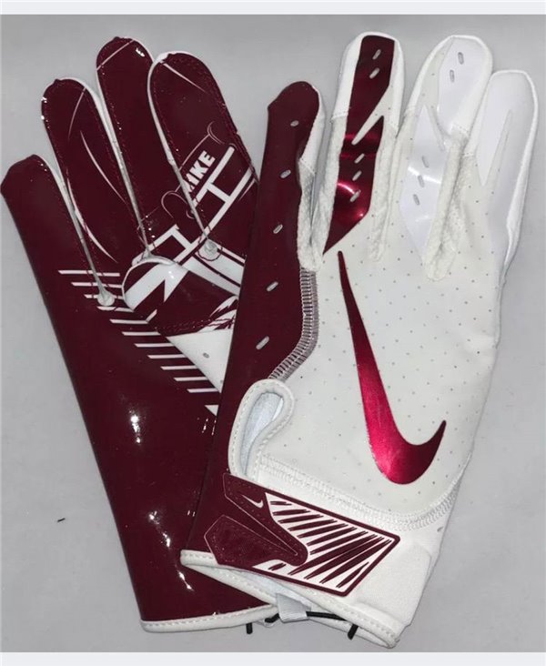 red and black nike football gloves