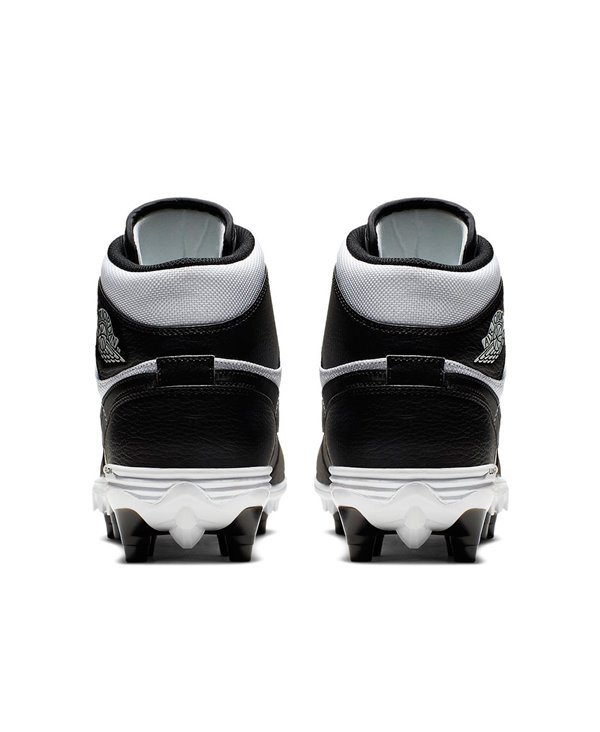 Nike Men's Jordan 1 TD Mid American Football Cleats White/Black/Black