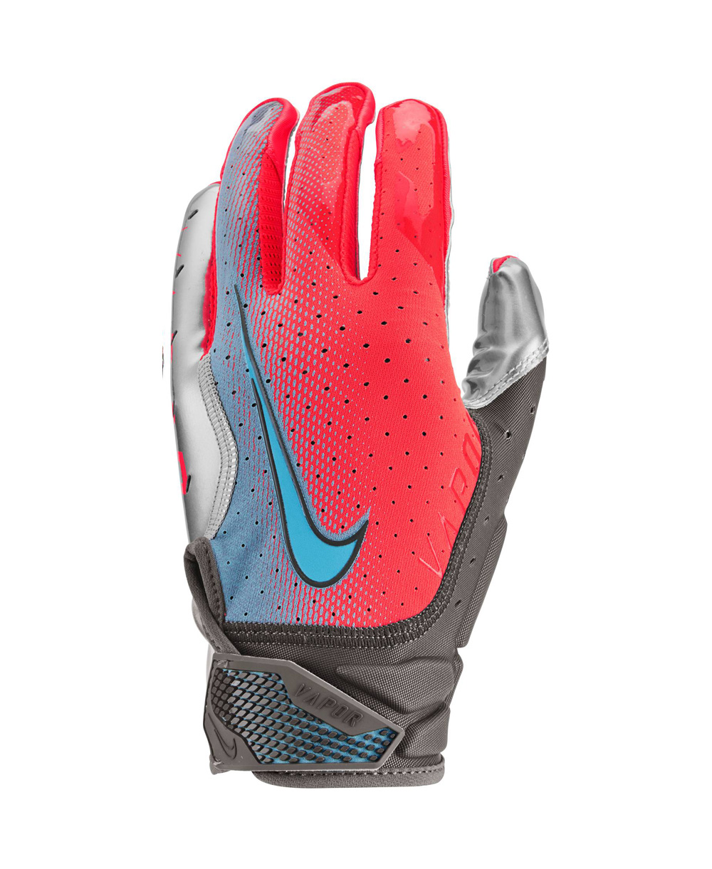 blue nike football gloves