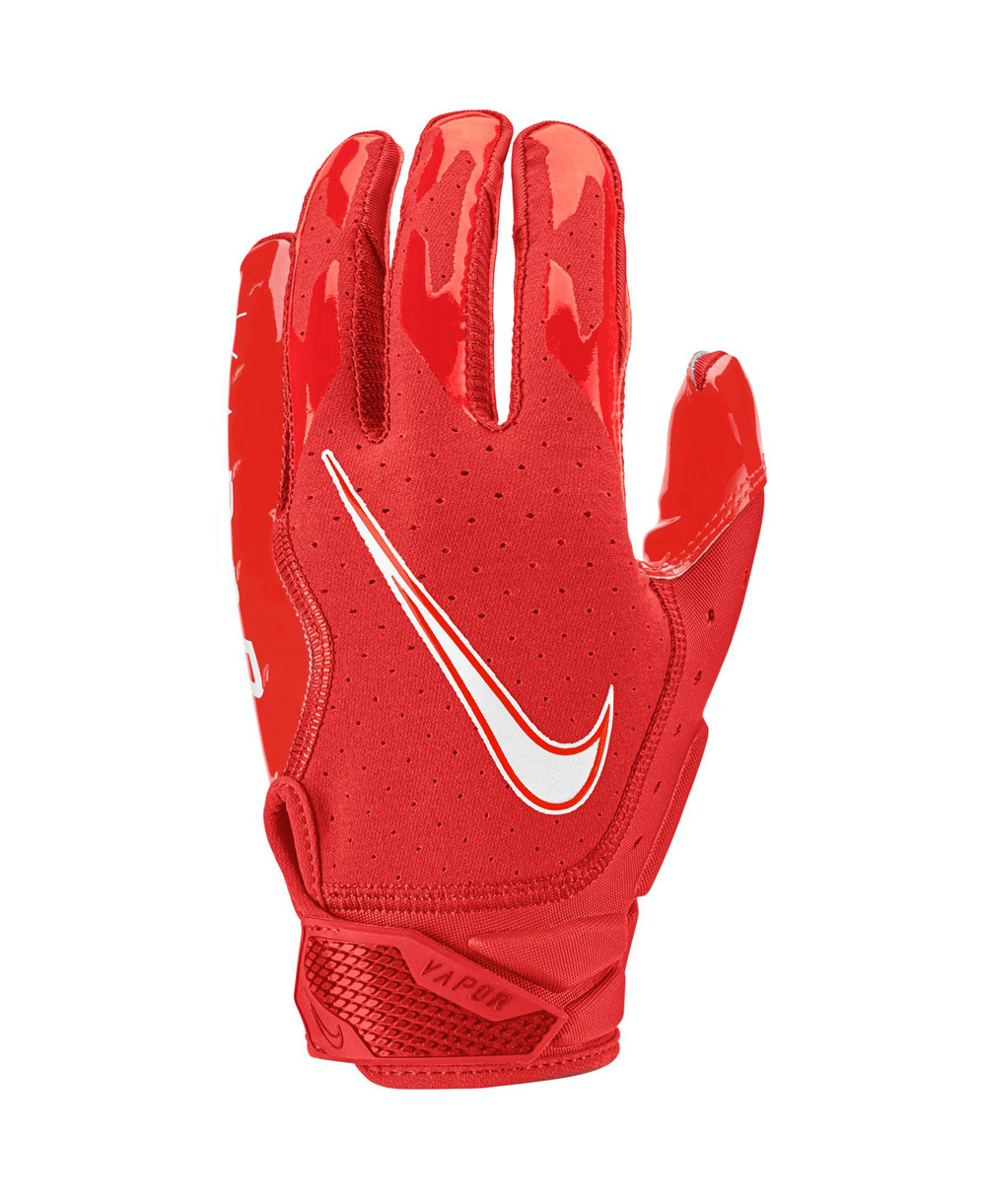 red and black nike football gloves